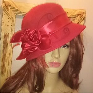 Elegant Red Women's Hat